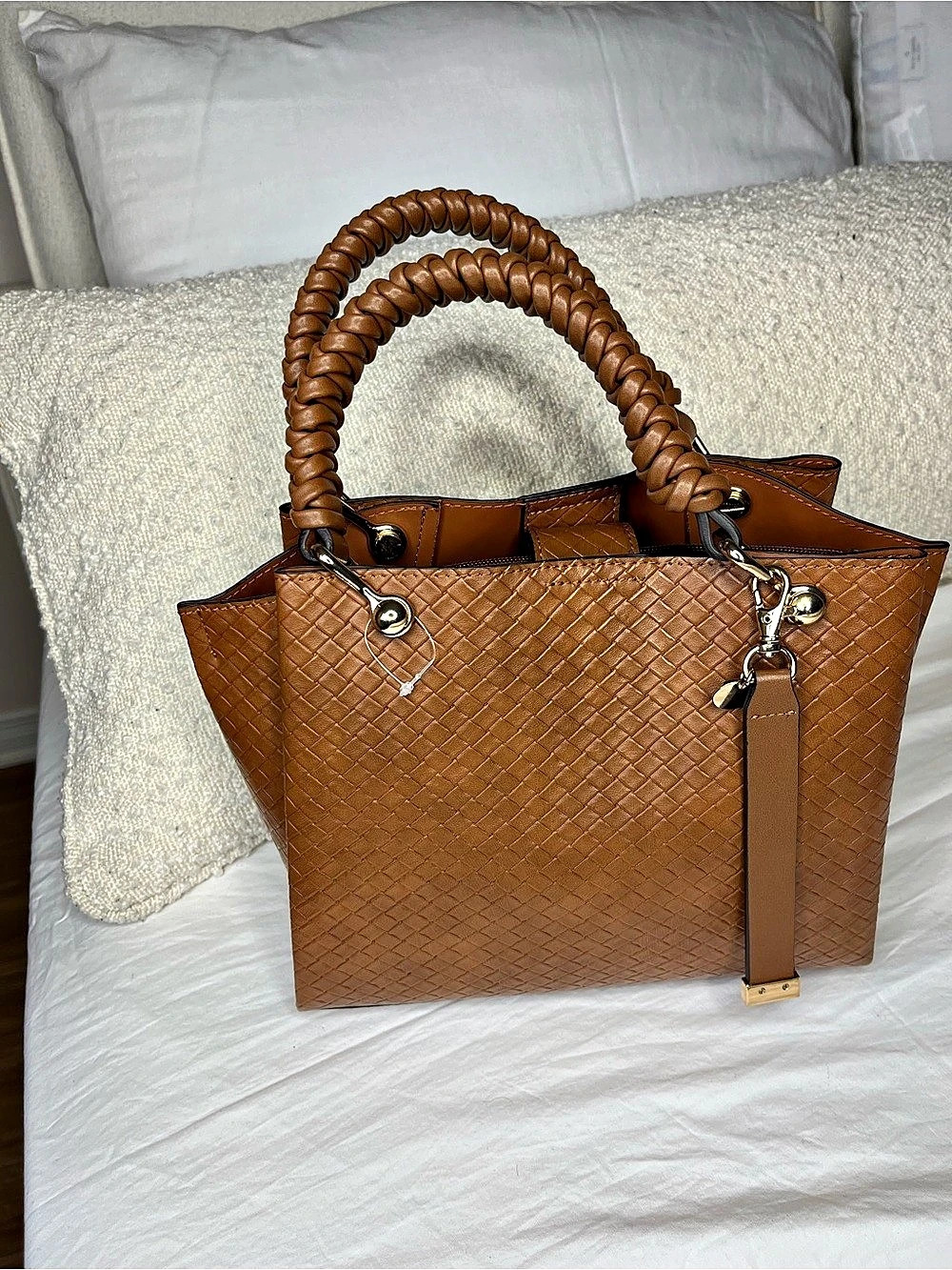 Aldo 50Woven Tote in Brown Like New